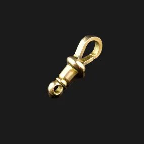 Antique 9K Gold Dog Clip Fob Charm