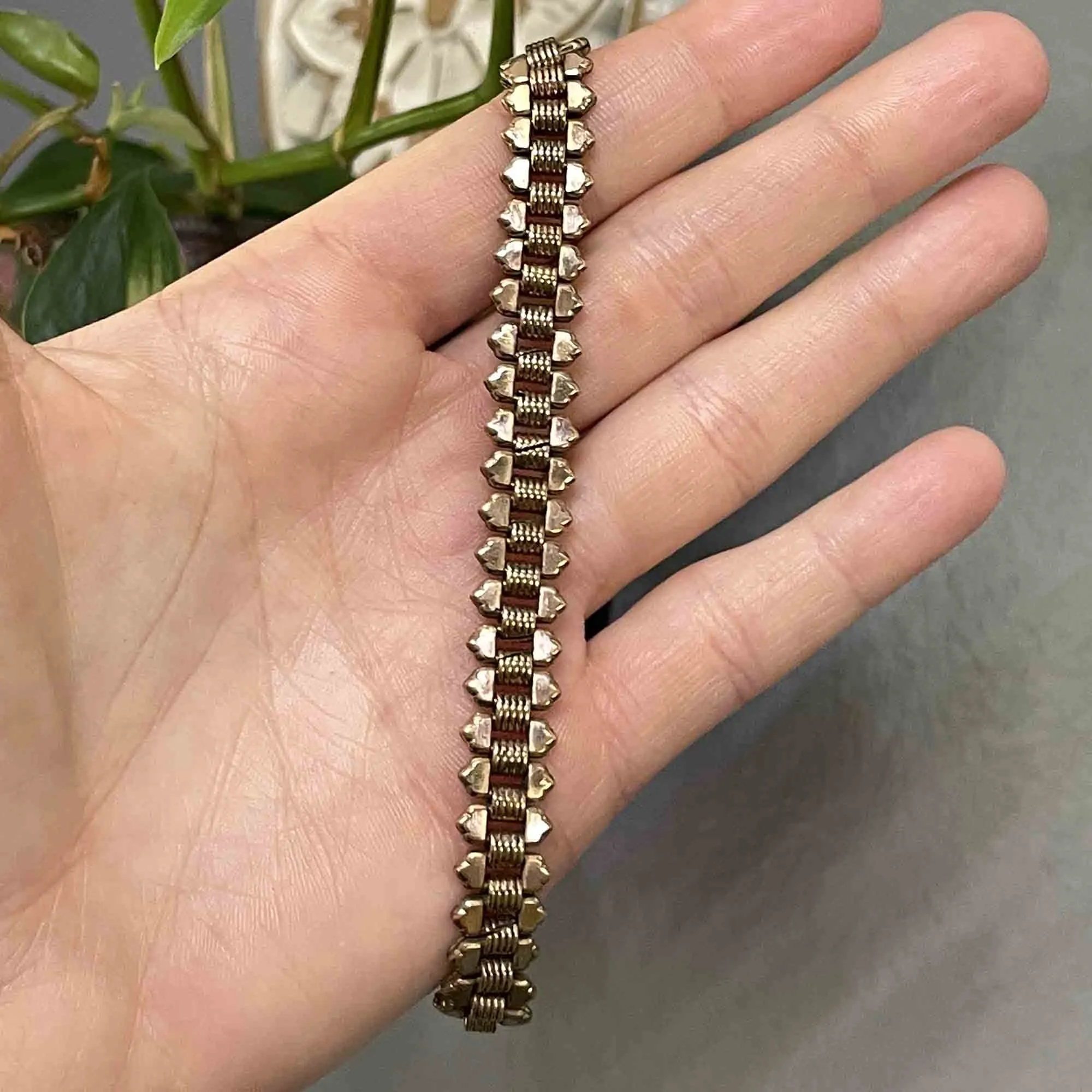 Antique Edwardian Gold Pocket Watch Chain Bracelet