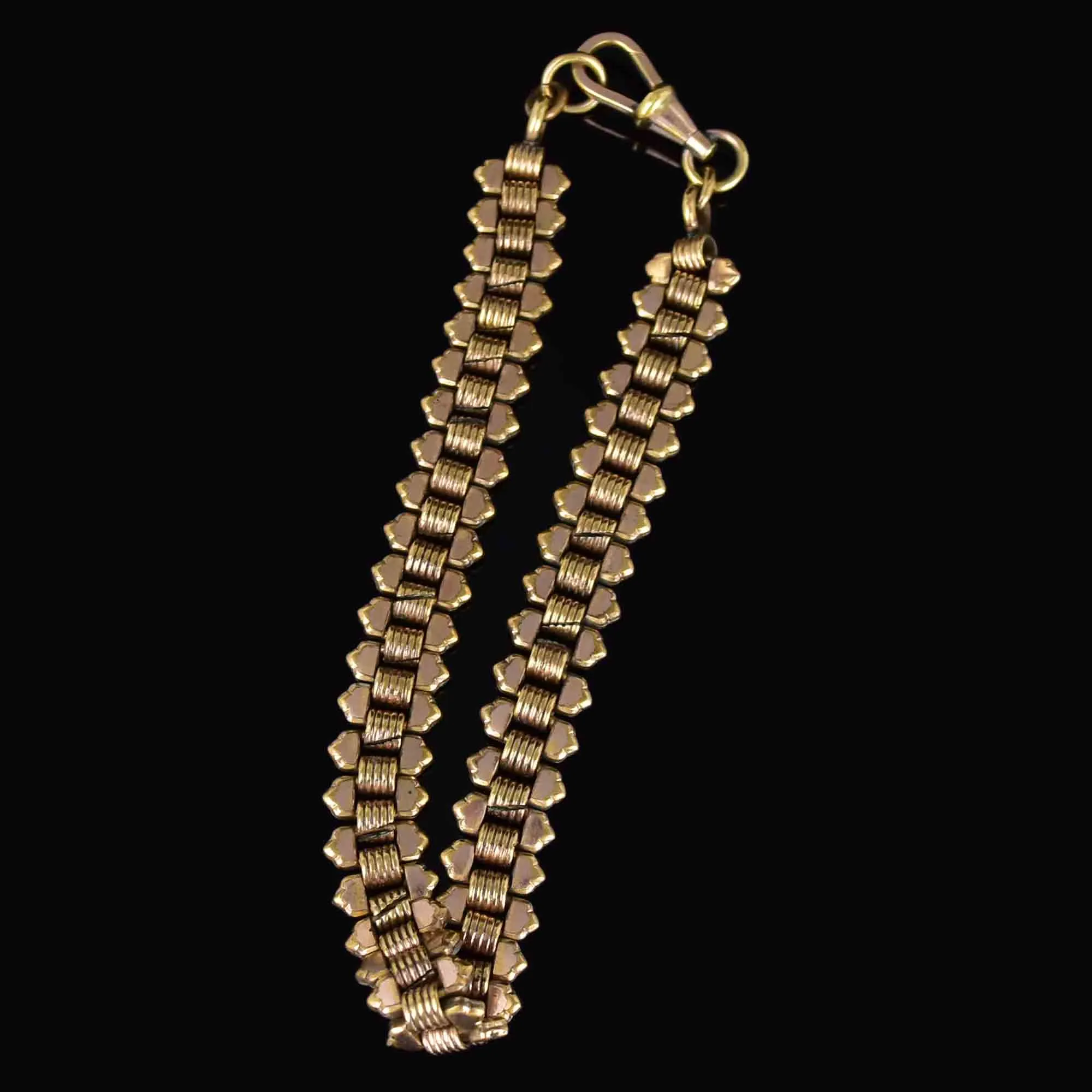 Antique Edwardian Gold Pocket Watch Chain Bracelet