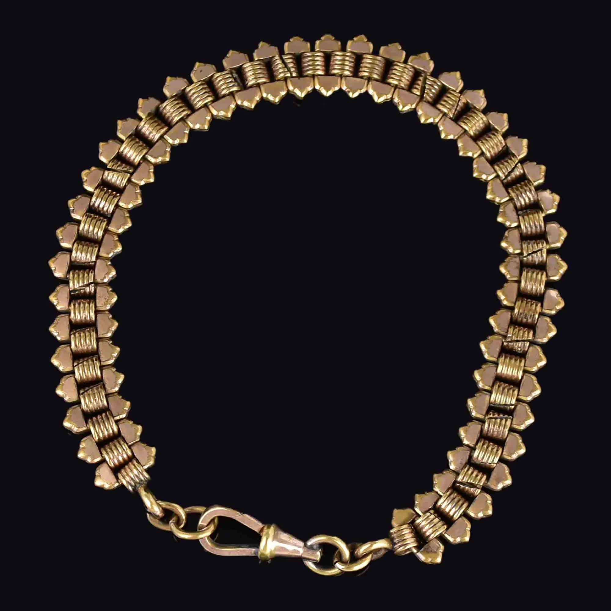 Antique Edwardian Gold Pocket Watch Chain Bracelet