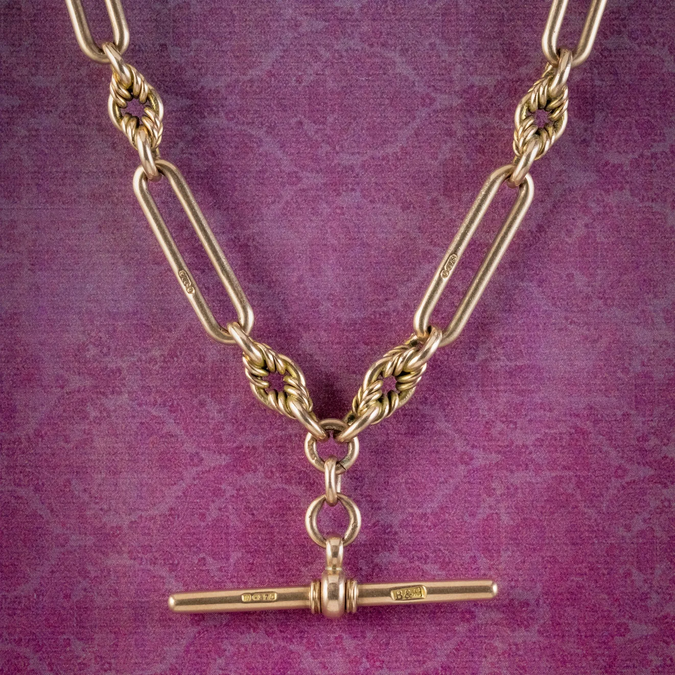 Antique Victorian Albert Chain 9ct Gold Circa 1880