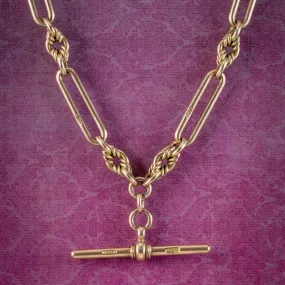 Antique Victorian Albert Chain 9ct Gold Circa 1880