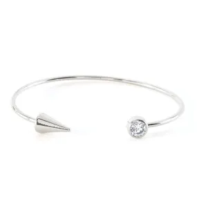 Arrow & Diamond Open Bangle