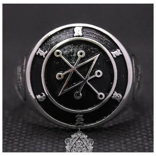 Azazel Signet Ring | 925 Sterling Silver | Occult Jewelry