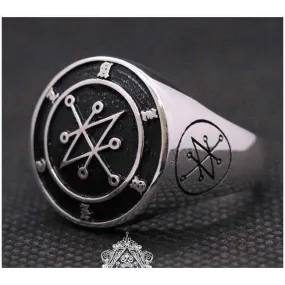 Azazel Signet Ring | 925 Sterling Silver | Occult Jewelry