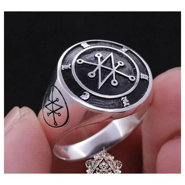 Azazel Signet Ring | 925 Sterling Silver | Occult Jewelry