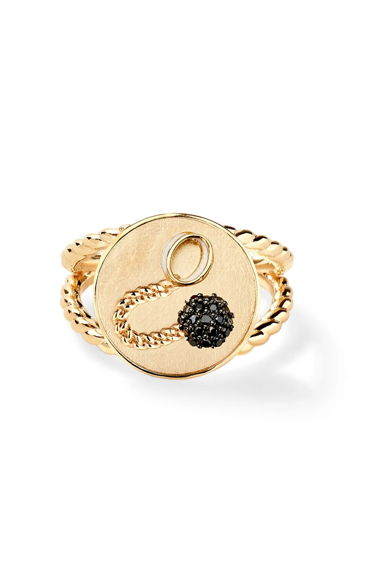 Ball and Chain Signet Ring