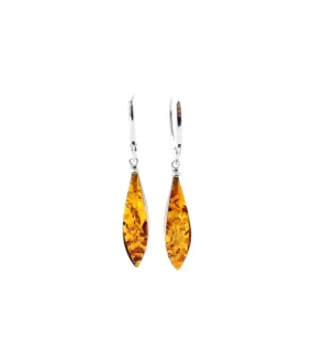 Baltic Amber and Sterling Silver 925 Drop Earrings