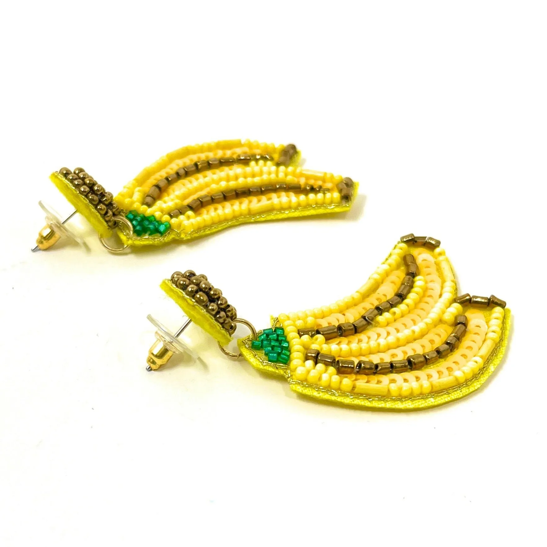 Banana Beaded Earrings