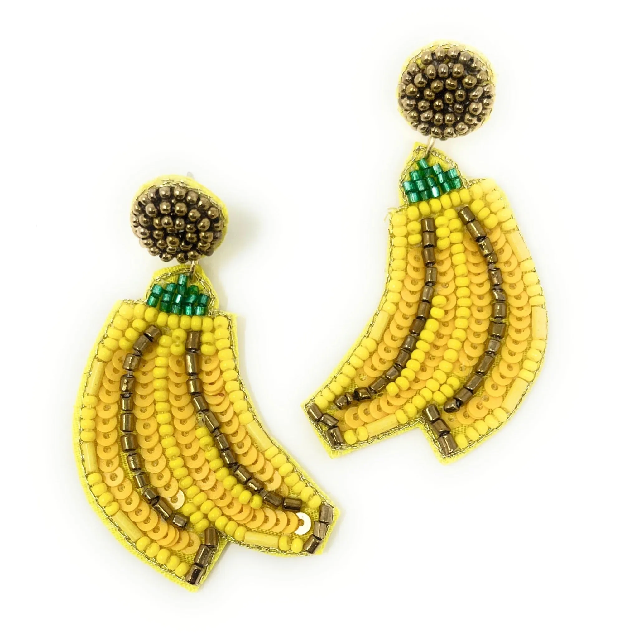 Banana Beaded Earrings