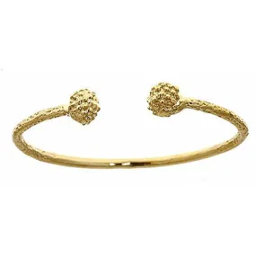 Better Jewelry 14K Yellow Gold BABY West Indian Bangle w. Disco Ball Ends, Sugar Apple Bangles