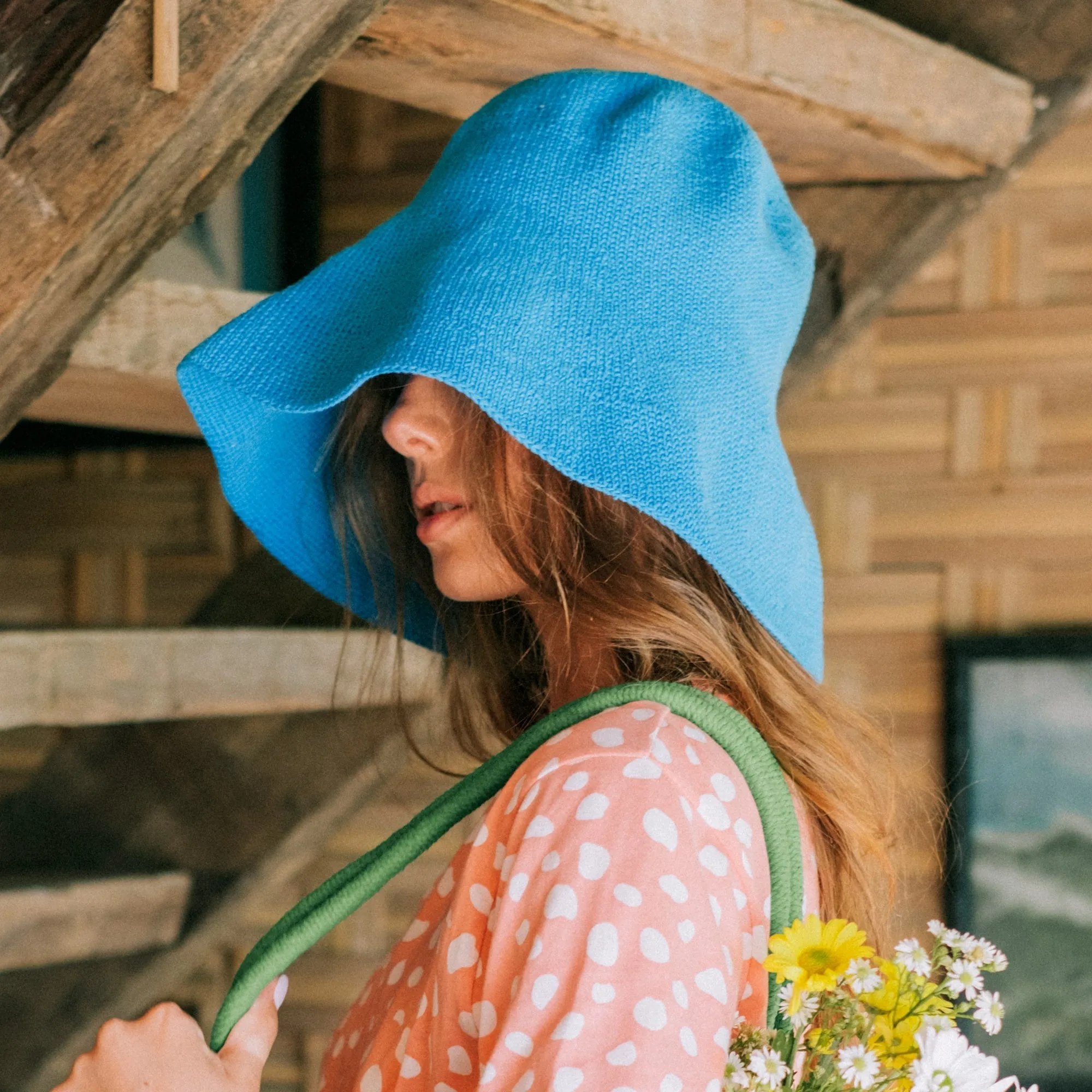 BLOOM Crochet Hat, in Mosaic Blue by BrunnaCo