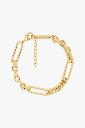 Bold link chain bracelet gold plated