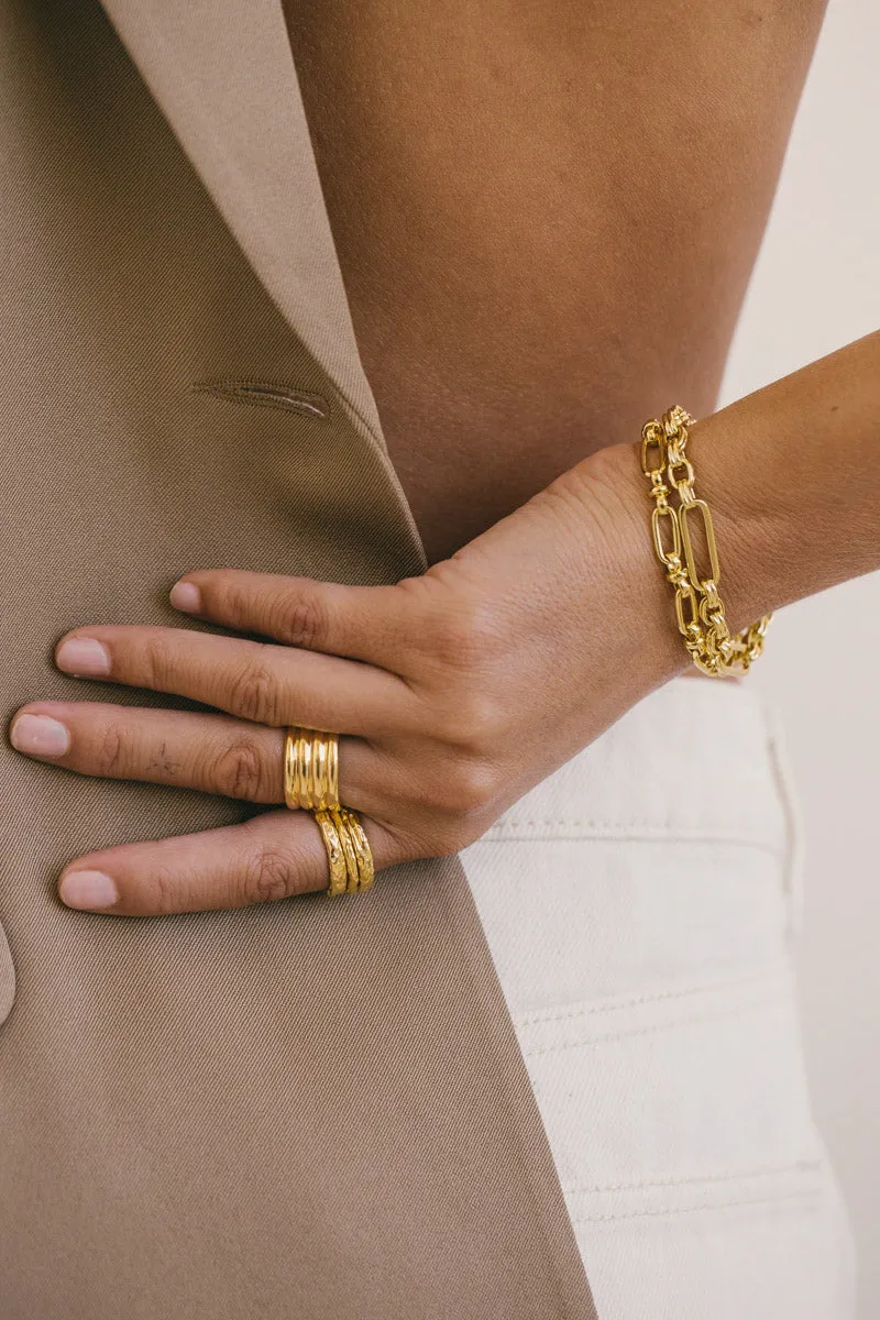 Bold link chain bracelet gold plated