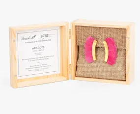 Brackish Crescent Earring Hot Pink Aristides