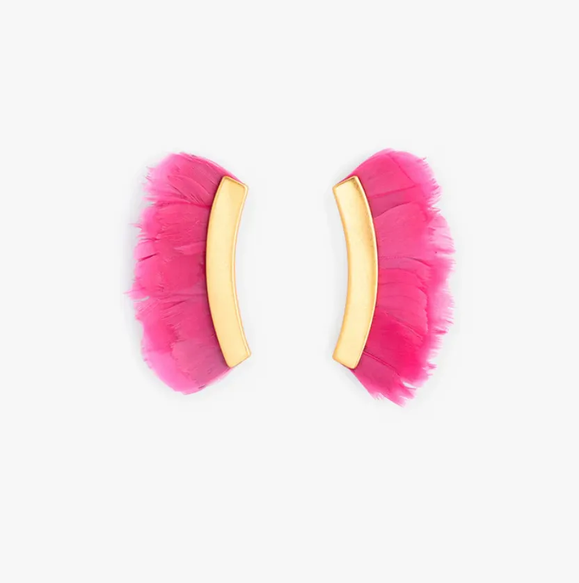 Brackish Crescent Earring Hot Pink Aristides