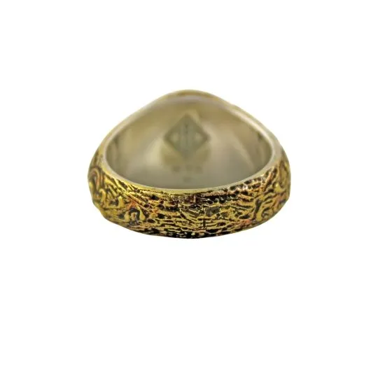 Brass "Wave" Signet Ring