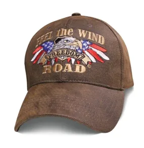 Brown Oilskin Ball Cap - Feel The Wind on Freedom's Road