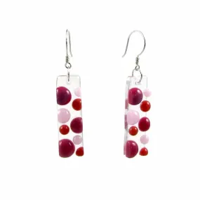 Bubbles Glass Earrings - Pink