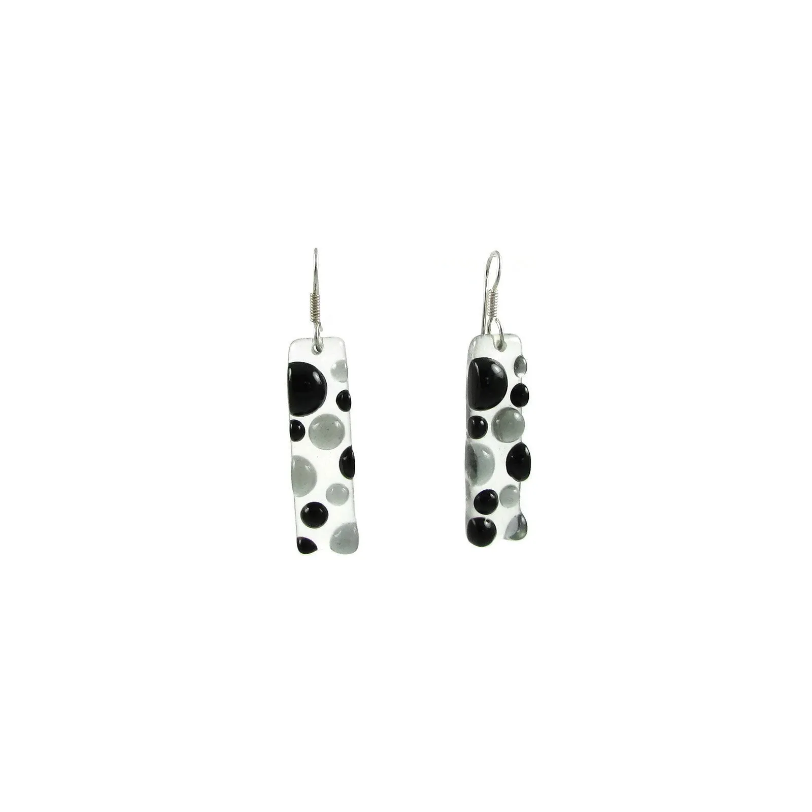 Bubbles Glass Earrings - White