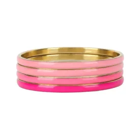 BuDhaGirl | Set of Four | Krishna Bangles in Pink