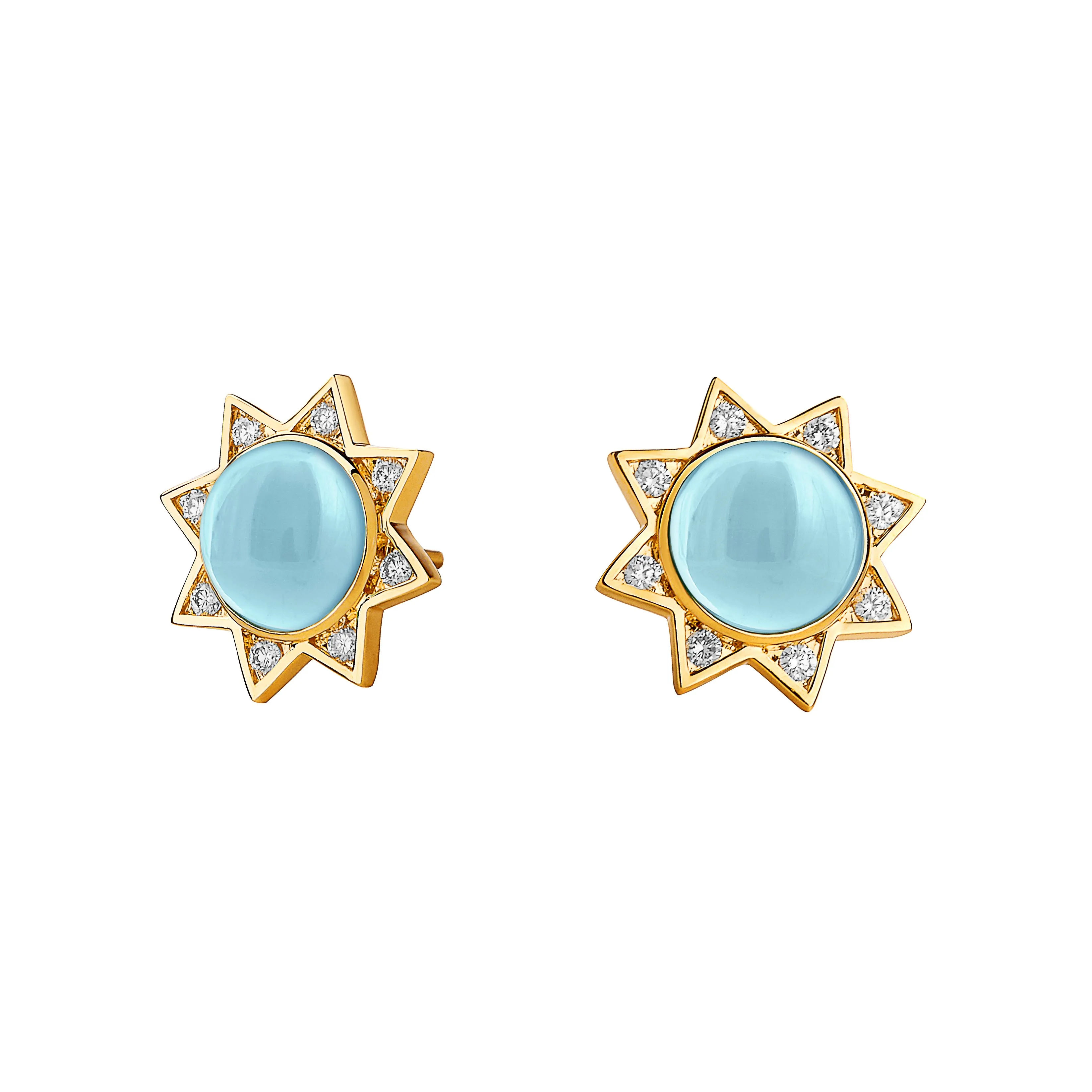 Cabochon Star Studs