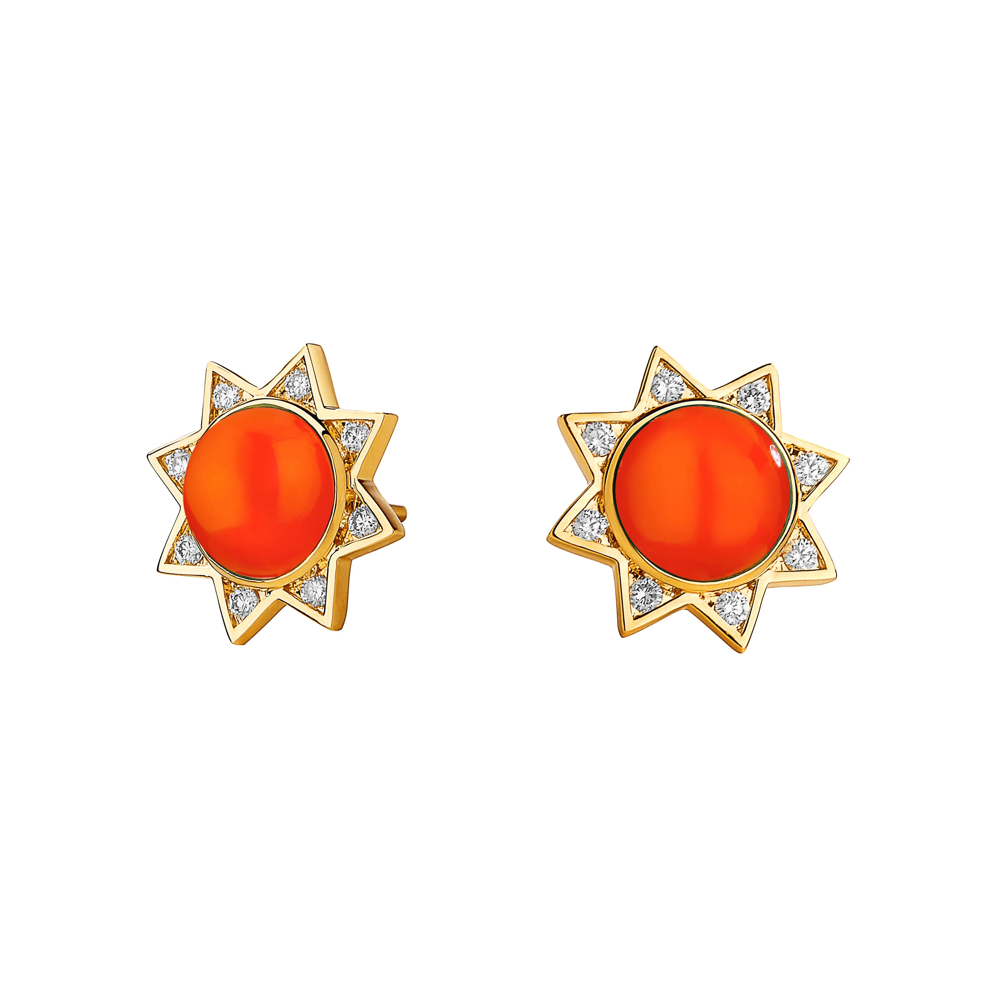 Cabochon Star Studs