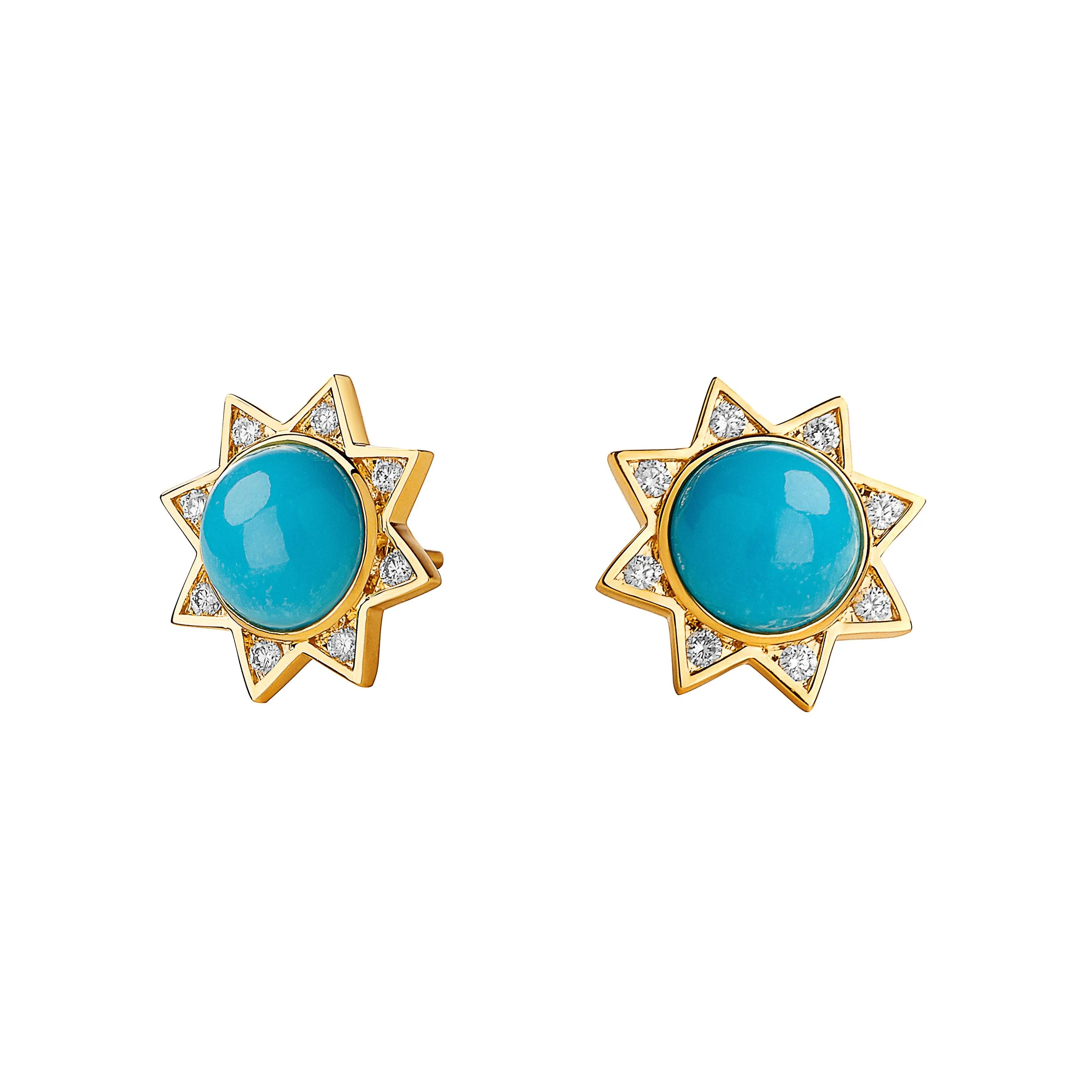 Cabochon Star Studs