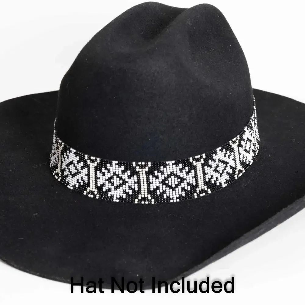 Carson | Black Beaded Hat Band