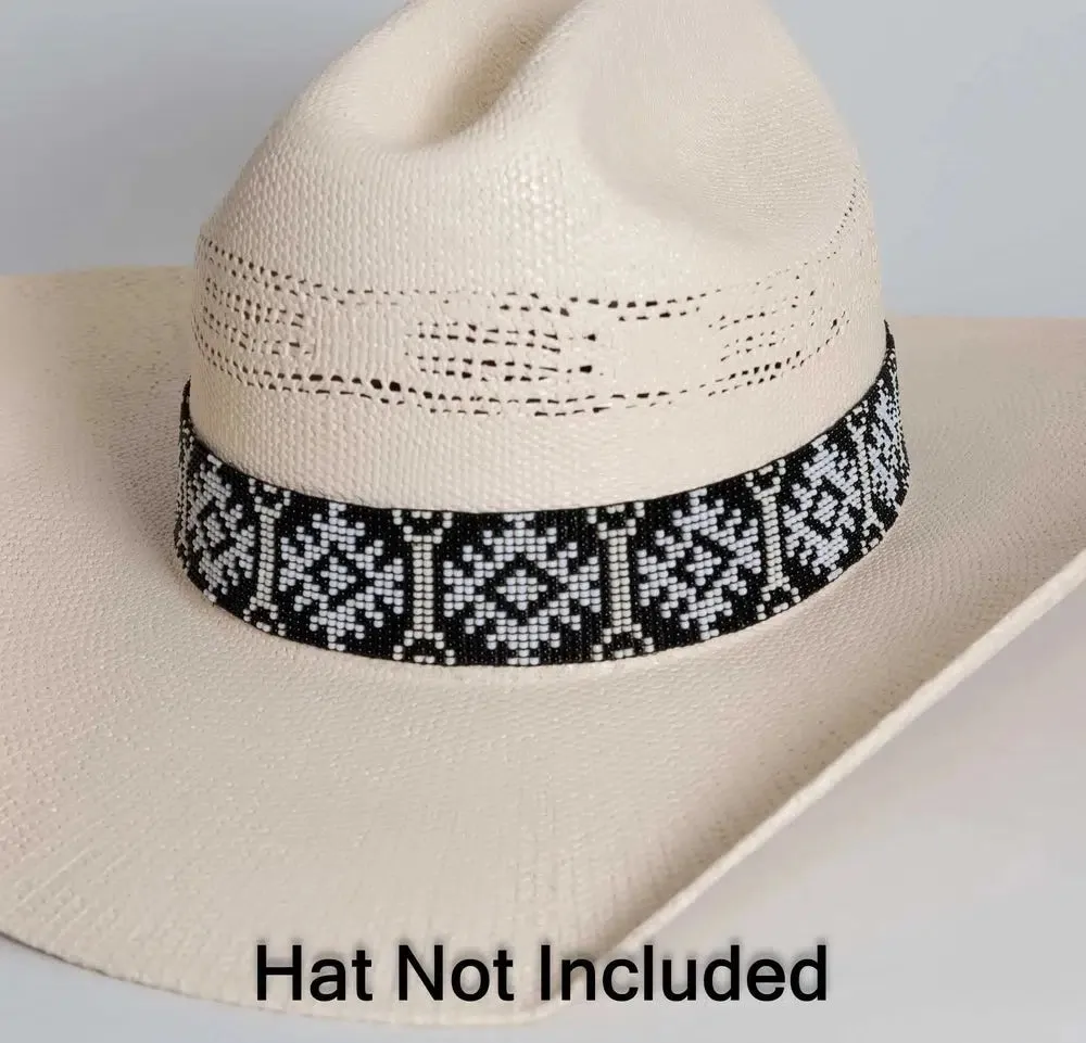 Carson | Black Beaded Hat Band