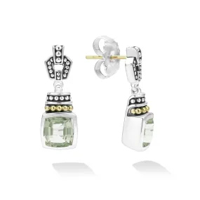 Caviar Color Prasiolite Drop Earrings