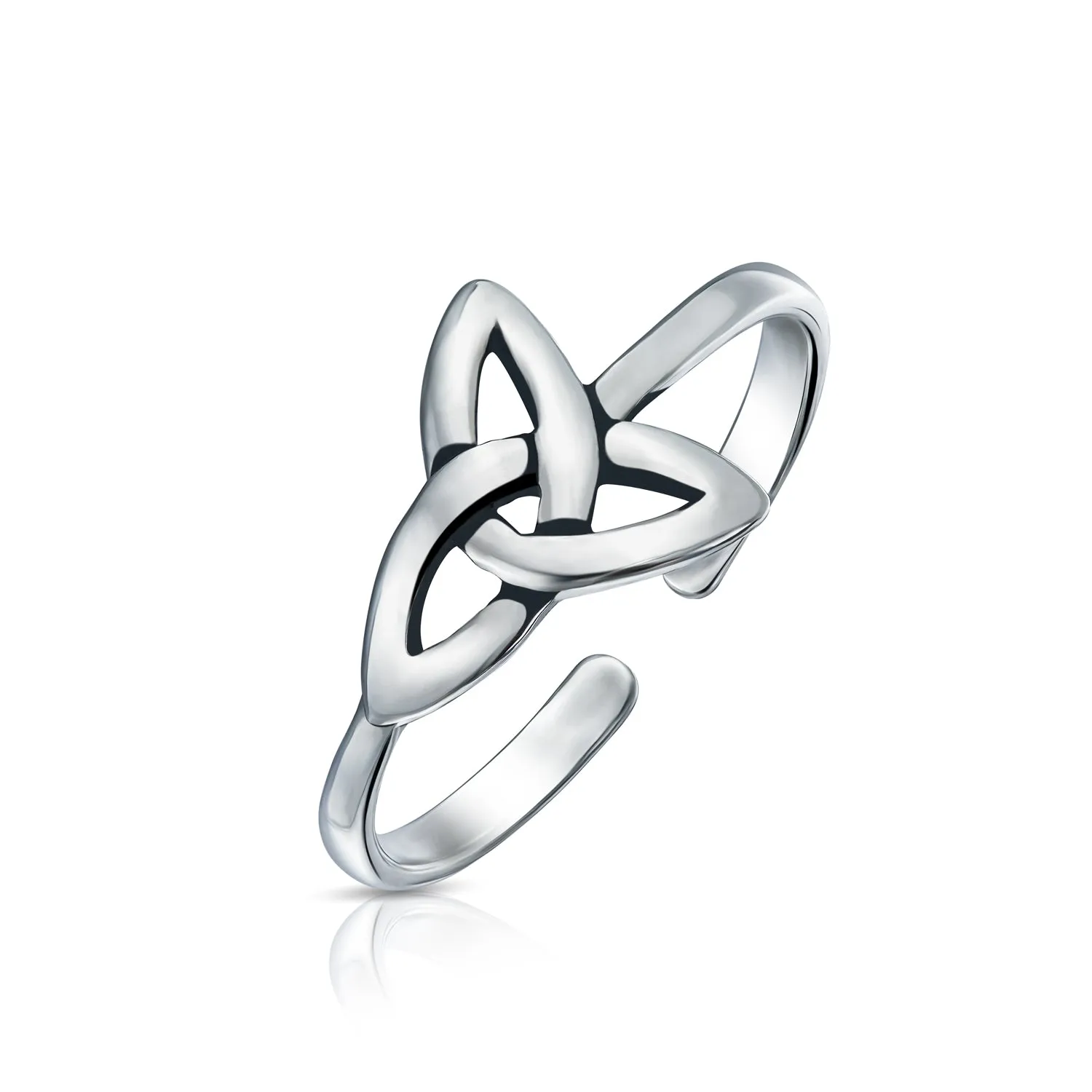 Celtic Trinity Knot Midi Toe Ring Oxidized Silver Sterling Silver Triquetra