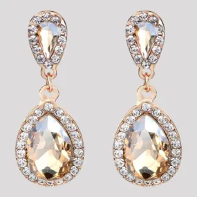 Champagne Crystal Drop Earrings