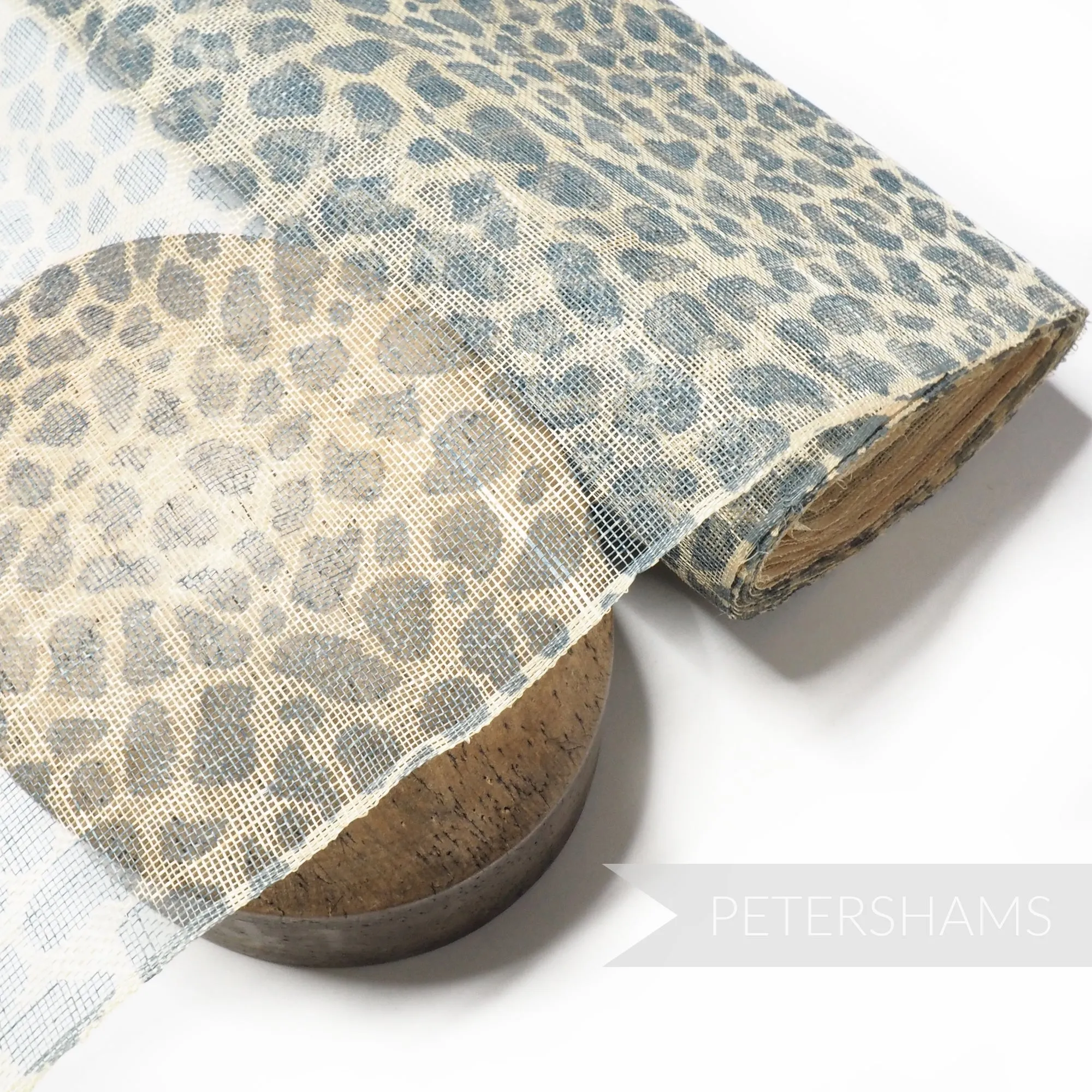 Cheetah Print Sinamay Fabric - 1/2m