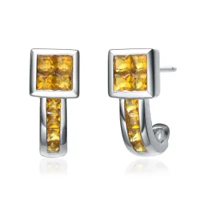 Chlóe Amber Tone Midcentury Earrings