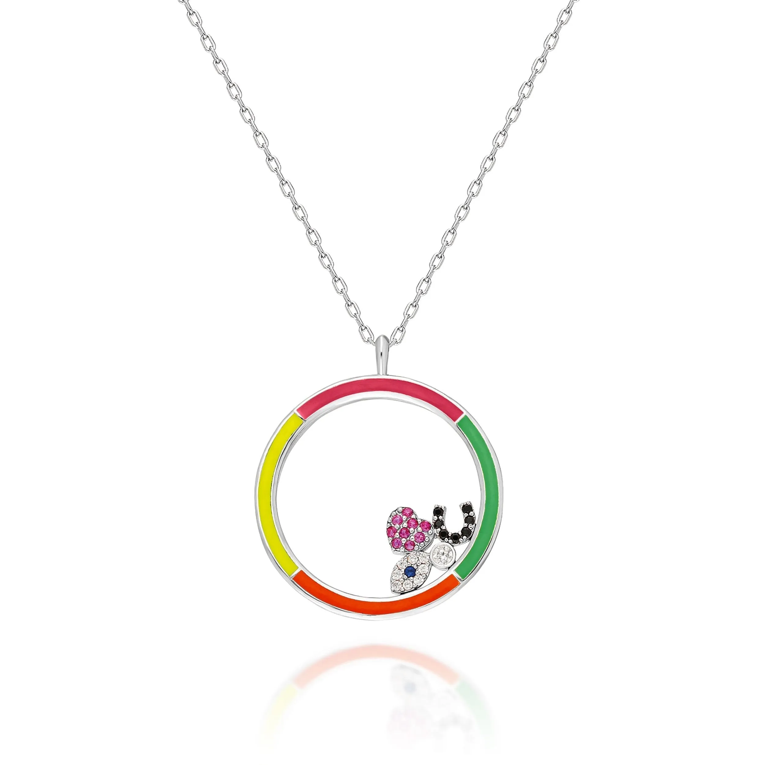 Circular Lucky Charm Necklace