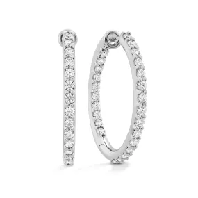 Classic Inside-Out Diamond Hoop Earrings