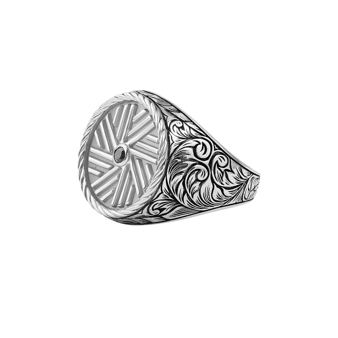 Classic Millstone Signet Ring in Silver