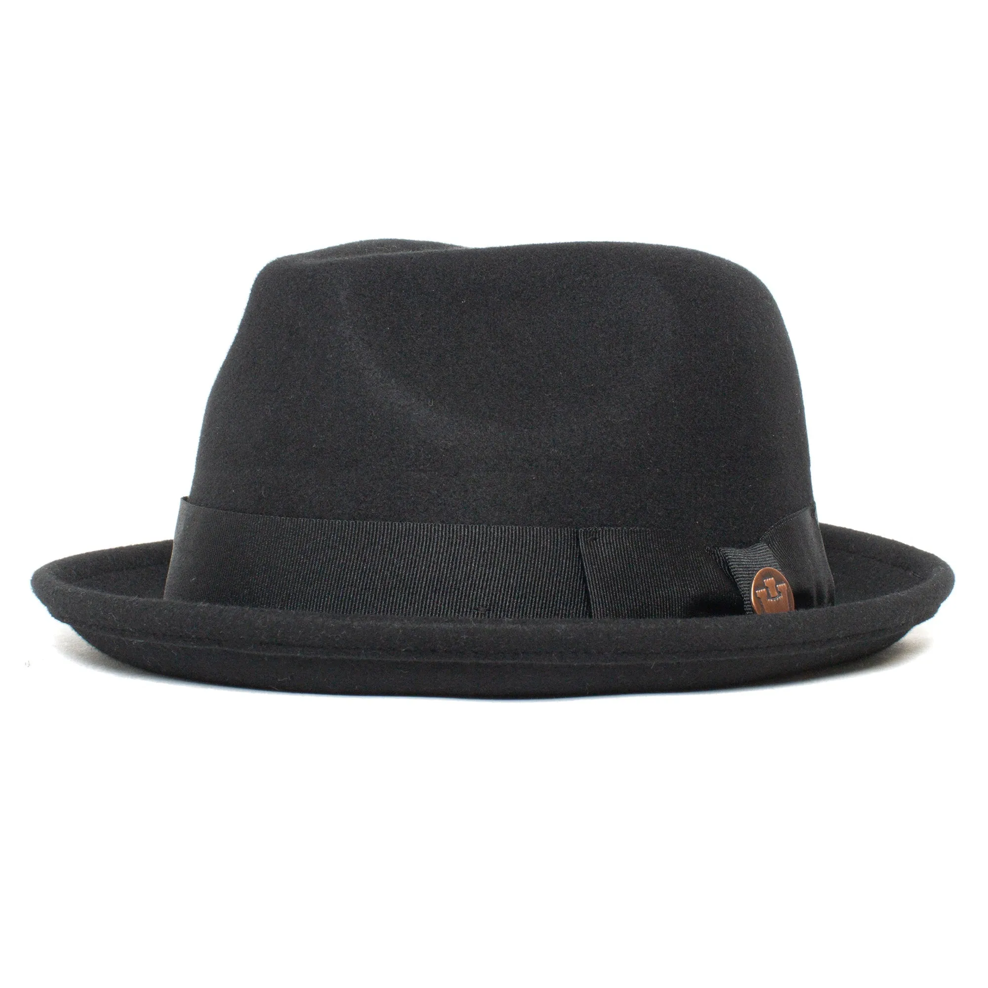 Classic Pork Pie Fedora Hat-Black