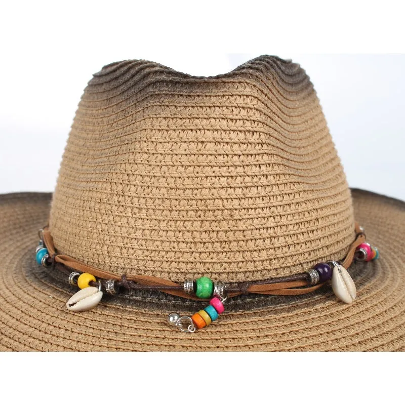 Colorful Wooden Bead Braided Hat Bands