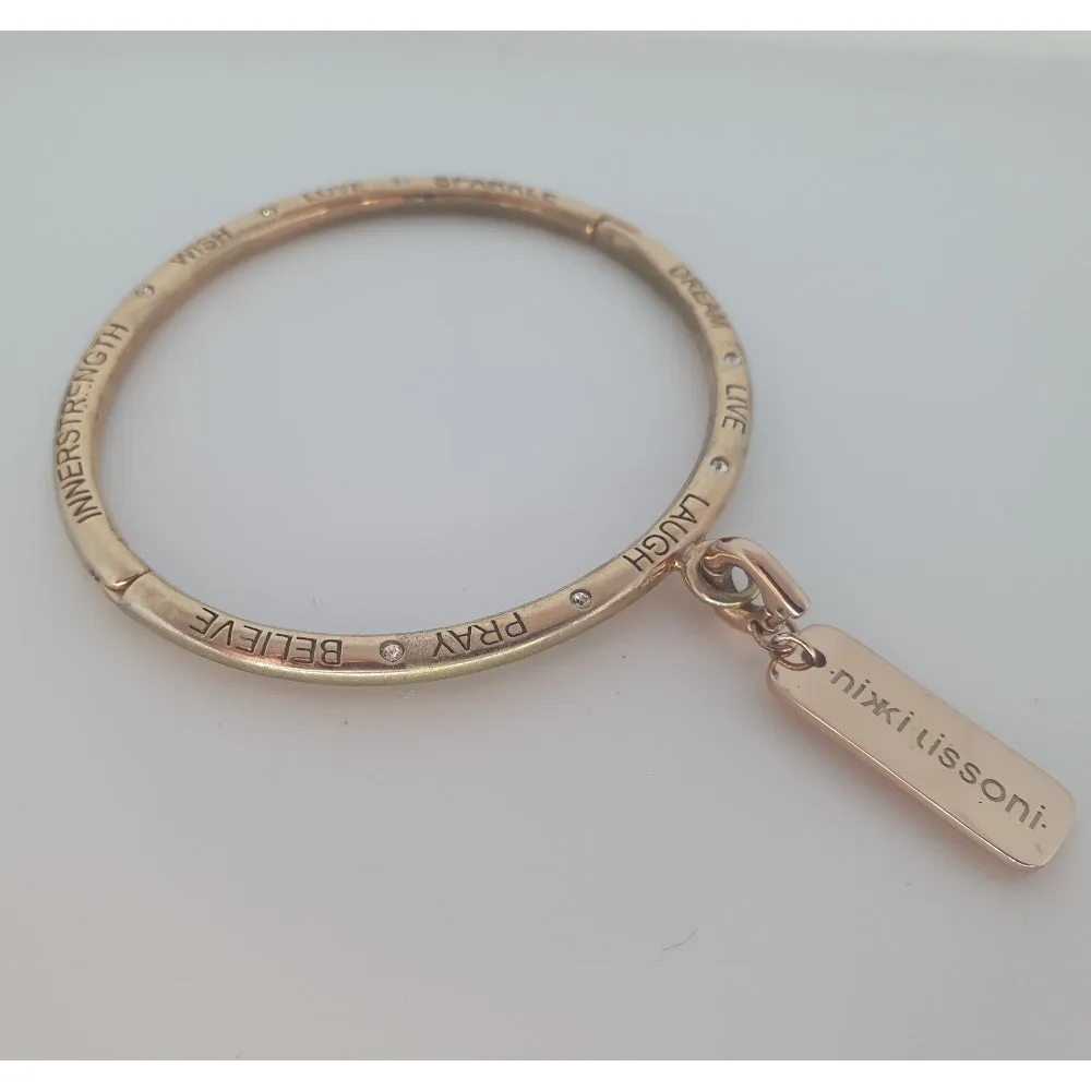 Copper Coloured Charm Bangle