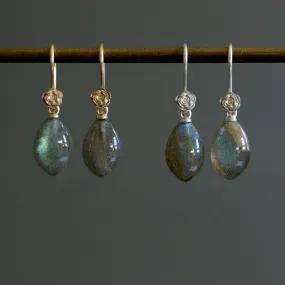 Cosmic Rose Labradorite Garden Earrings