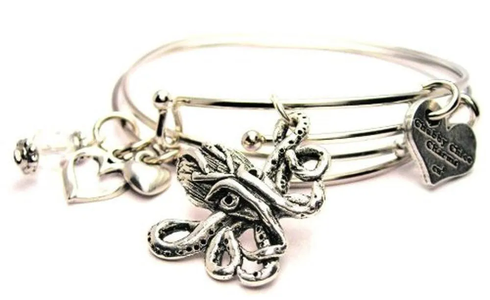 Cthulhu Octopus Expandable Bangle Bracelet Set