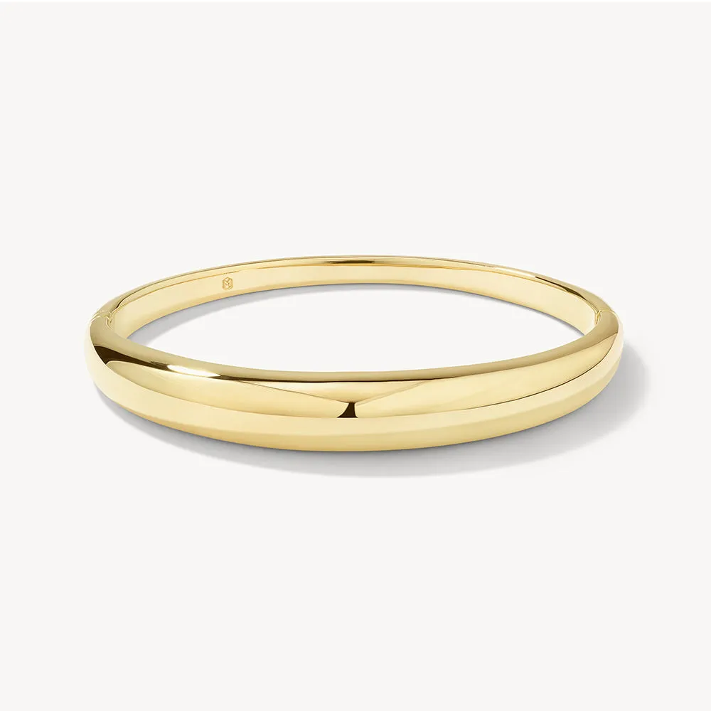 Curve Dome Bangle in Gold