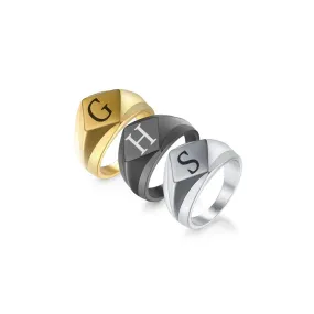 Customizable Initials Ring for Men KCLR 4