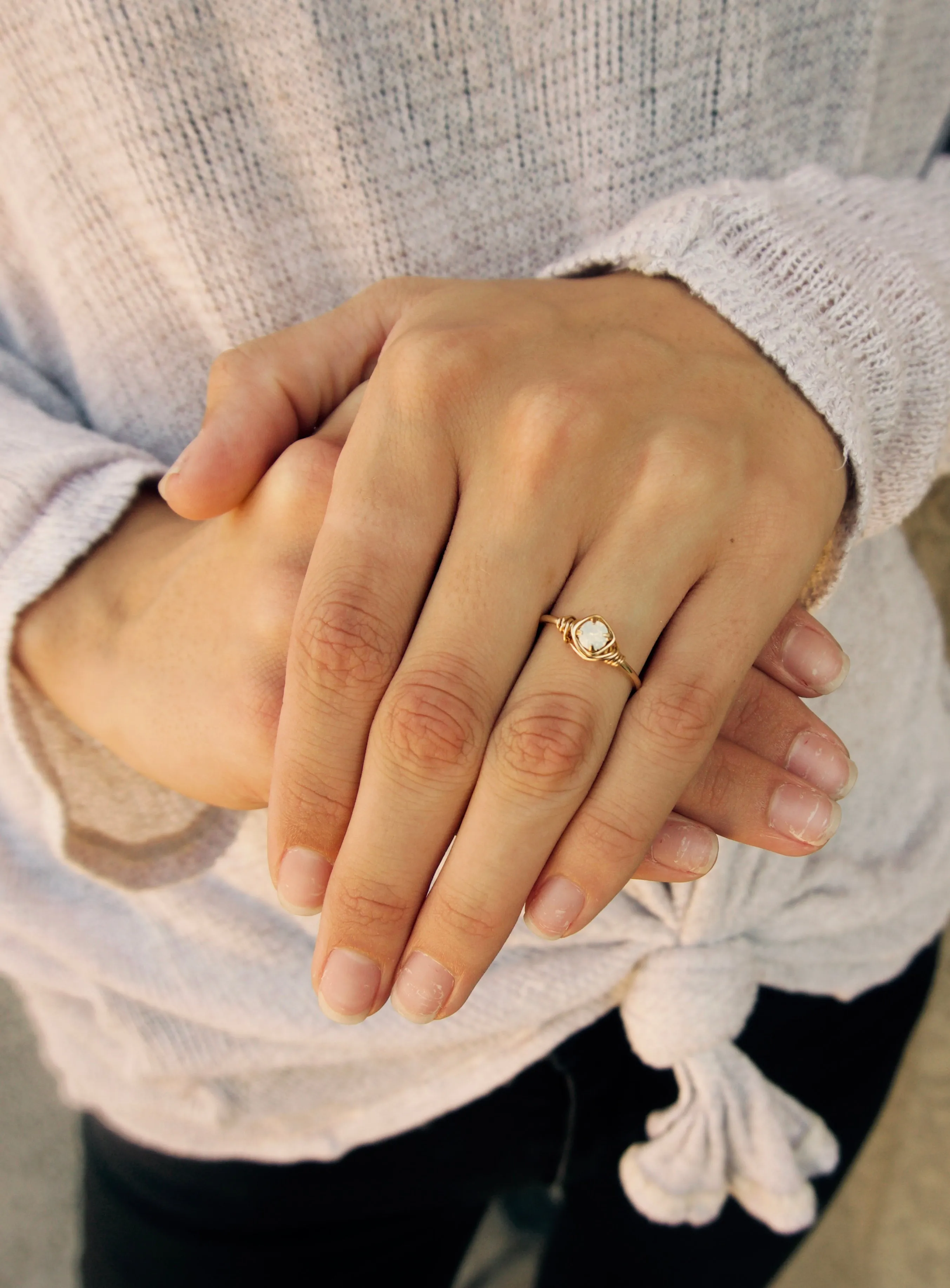 Dainty Opal Ring