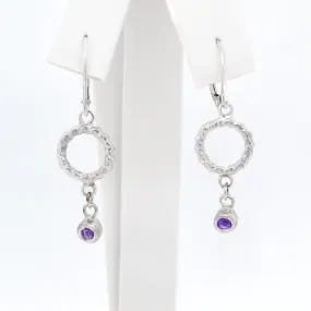 Dangle Amethyst Twisted earrings