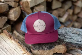 Deerskin Patch Maroon Trucker