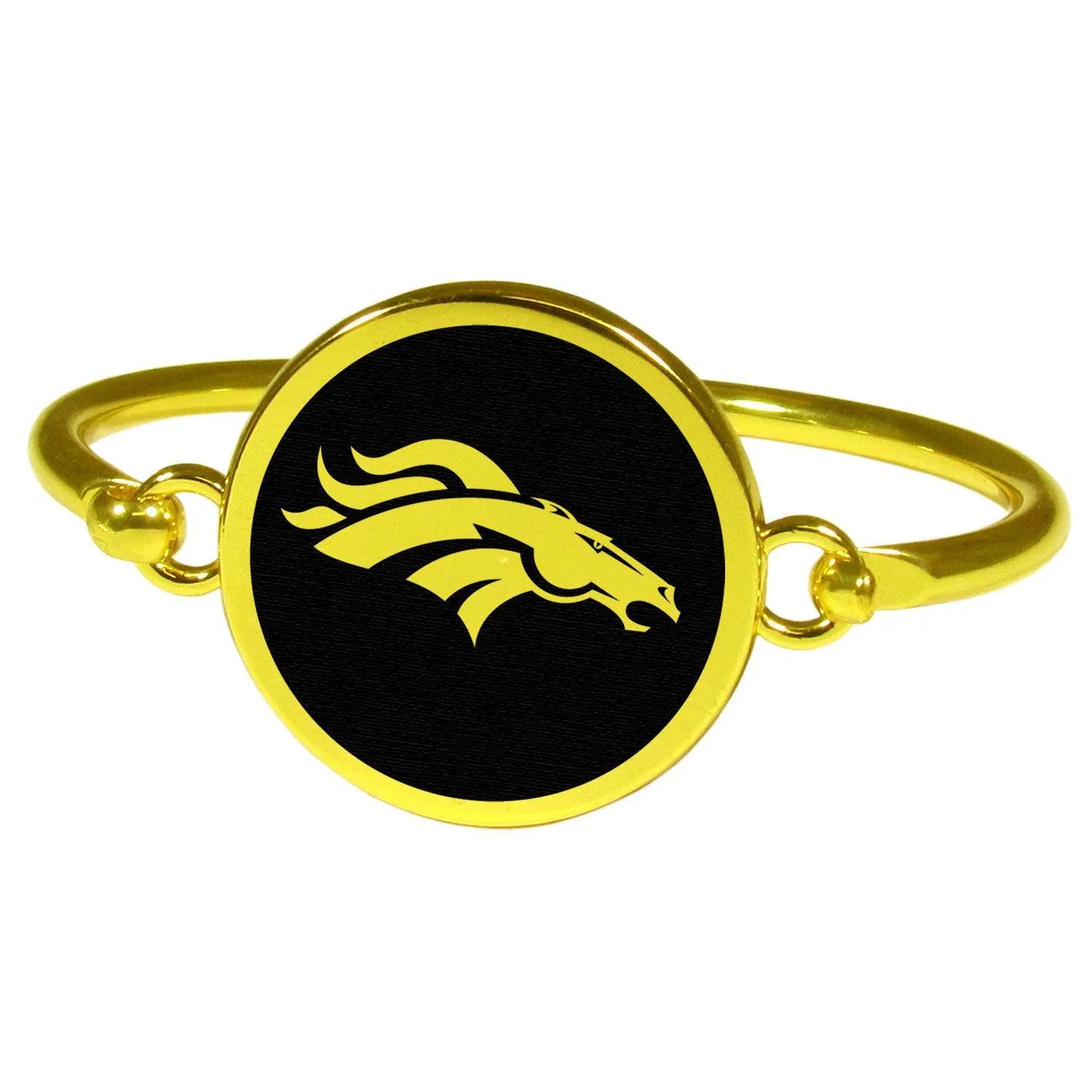 Denver Broncos Gold Tone Bangle Bracelet