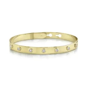 Diamond Bezel Latch Bangle